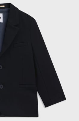 Giacca abito bambini in piqu&eacute; elasticizzato, Blu scuro