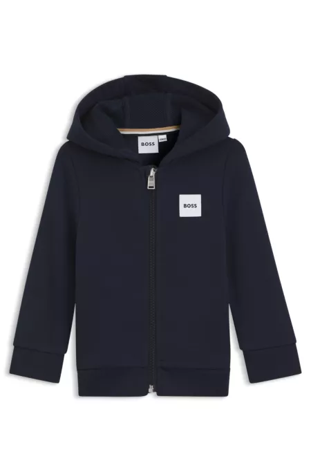 Sweat à capuche zippé enfant en coton mélangé