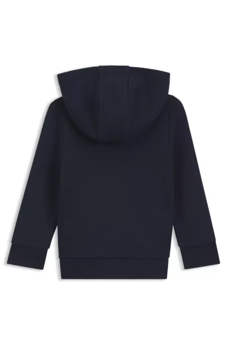 Sweat à capuche zippé enfant en coton mélangé