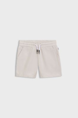 Shorts para ni&ntilde;os de lino y algod&oacute;n, Beige claro