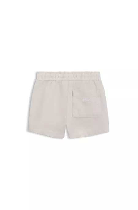 Short enfant en mélange de lin et coton