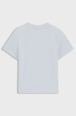 Kids' T-shirt in cotton with logo graphic, Light Blue