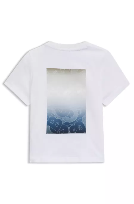 Camiseta para niños en algodón con logo de diseño en la espalda