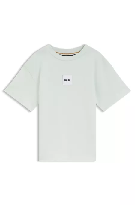 Kids Loose-Fit T-Shirt aus Baumwolle mit Logo-Label