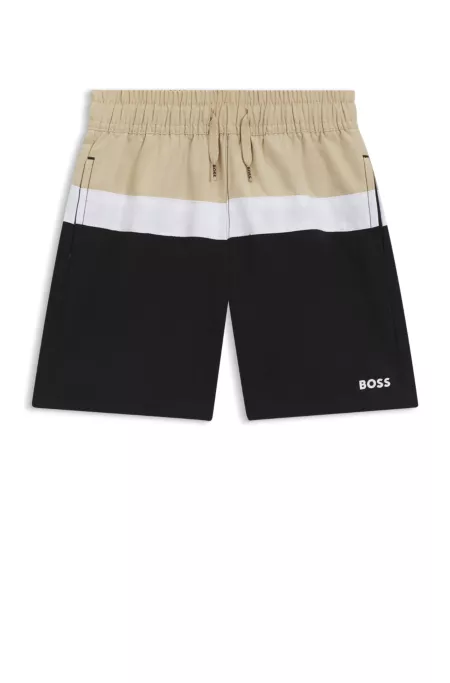Short de bain enfant color block