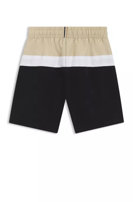 Short de bain enfant color block