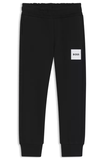 Pantalones de chándal de algodón para niños con etiqueta con logo