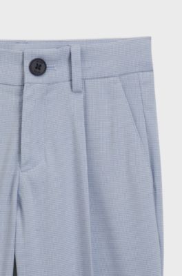 Kids' suit trousers in stretch fabric, Light Blue