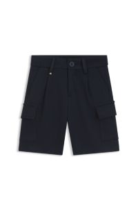 Short enfant avec poches cargo, Bleu fonc&eacute;
