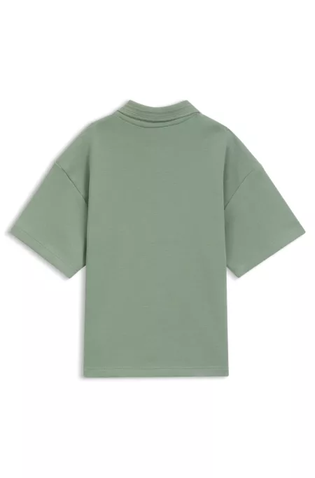 Oversized-Fit Kinder-Poloshirt mit Logo-Artwork
