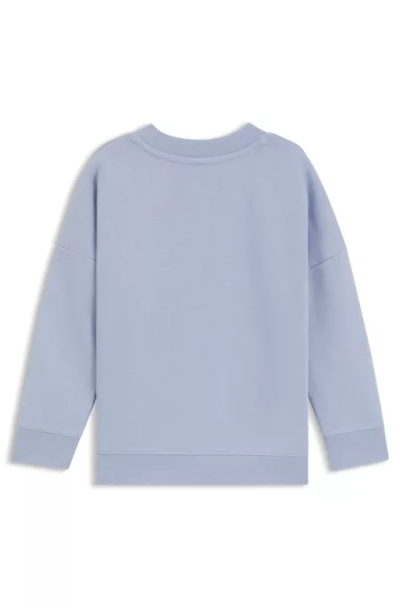 Sudadera de forro polar para niños con etiqueta con logo