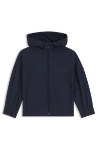 Kinderhoodie met rits van stretchfleece, Donkerblauw