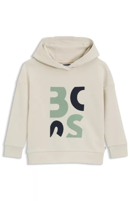 Sweat à capuche enfant en polaire avec logo graphique
