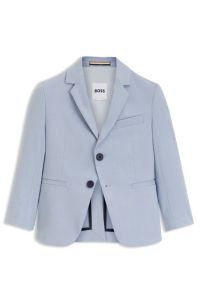 Kindercolbert van stretchmateriaal met pied-de-poule-dessin, Blauw