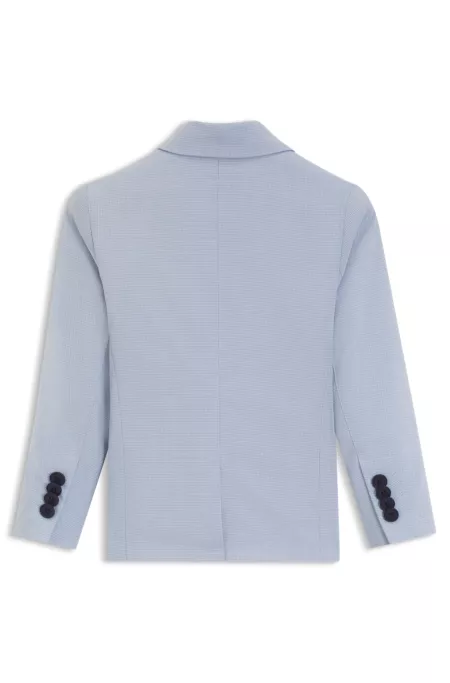 Veste de costume enfant en tissu stretch pied-de-poule