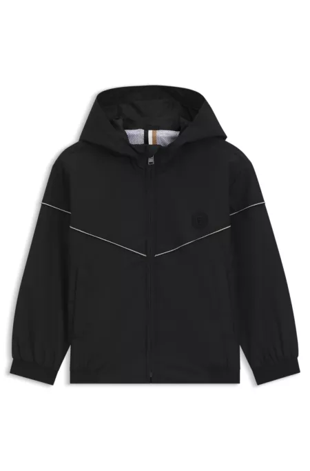 Kids Windbreaker mit Kapuze und Double-B-Monogramm