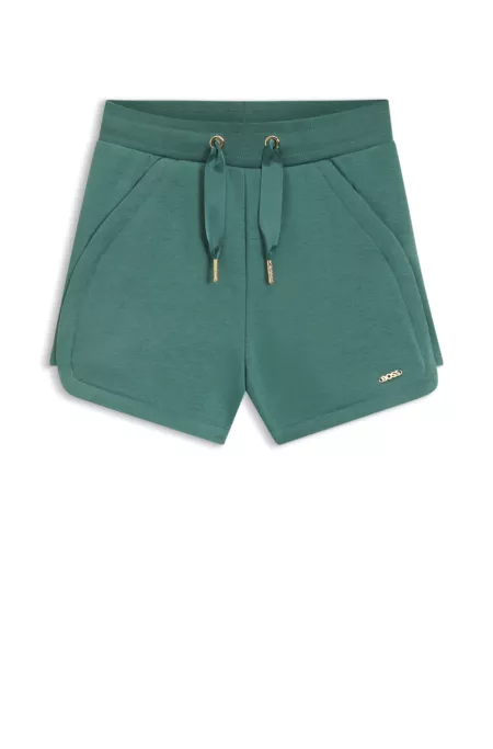 Shorts para niños en algodón con placa con logo