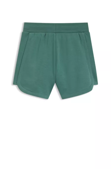 Shorts para niños en algodón con placa con logo