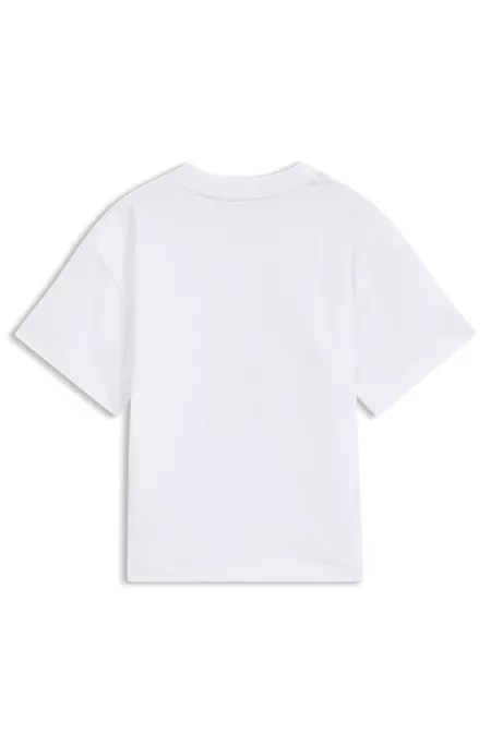 Camiseta para niñas en algodón elástico con gráfico de bailarina difuminado