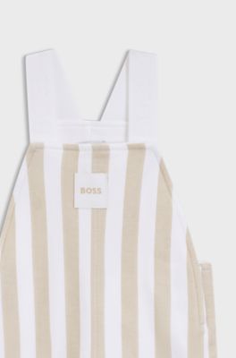 Set con salopette e T-shirt per neonati in confezione regalo, Beige