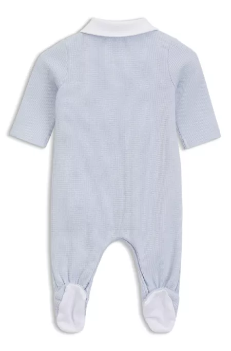 Pijama para bebés en tejido de rejilla de algodón