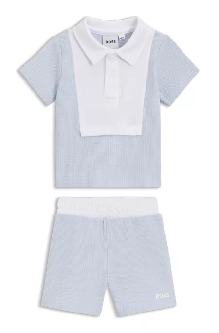 Ensemble polo et Shorts pour bébé, présenté dans une boîte cadeau