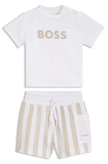 Conjunto de camiseta y shorts para bebé en caja de regalo