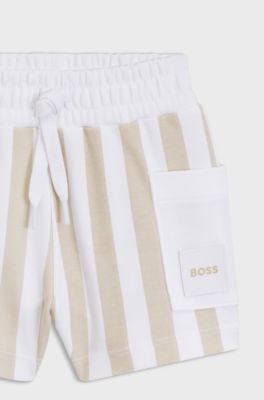 Gift-boxed T-shirt and shorts set for babies, Beige