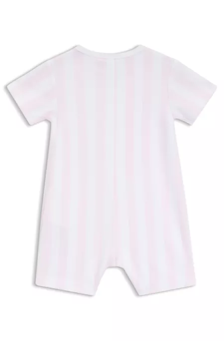 Combishort bébé en coton interlock à rayures