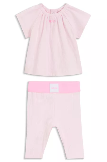 Baby T-Shirt-und-Leggings-Set aus Stretch-Baumwolle
