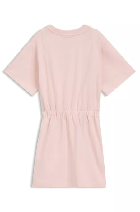 Vestido para niñas de algodón elástico con monograma Double B