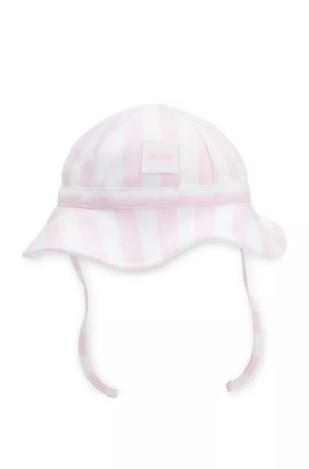 Gorro para bebé en punto de algodón a rayas