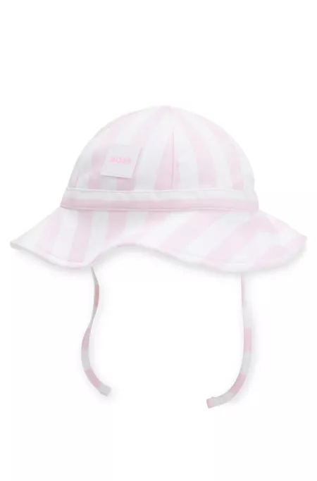 Gorro para bebé en punto de algodón a rayas