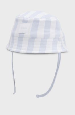 Baby reversible bucket hat in cotton, Light Blue