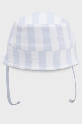 Baby reversible bucket hat in cotton, Light Blue