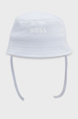 Baby reversible bucket hat in cotton, Light Blue