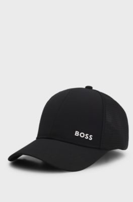 Cappellino bambini in tela e tessuto ripstop, Nero