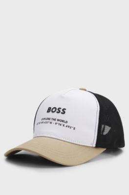 Kids' logo cap in cotton and mesh, Multicoloured