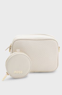 Kids' monogram handbag with detachable coin purse, Natural