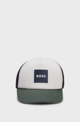 Kids' cap in cotton twill with mesh back, Multicoloured