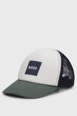 Kids' cap in cotton twill with mesh back, Multicoloured