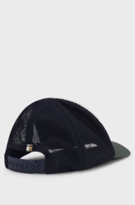 Kids' cap in cotton twill with mesh back, Multicoloured