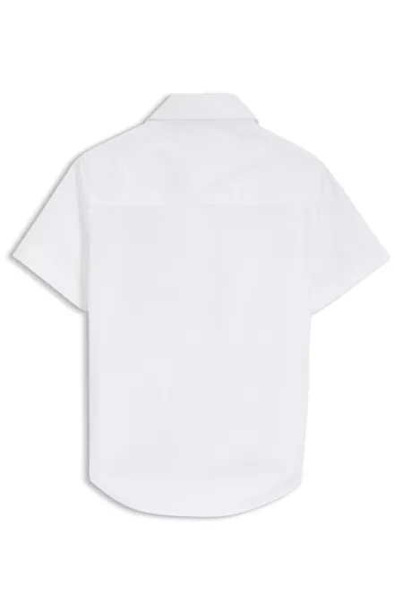 Chemise enfant en coton Oxford avec logo brodé