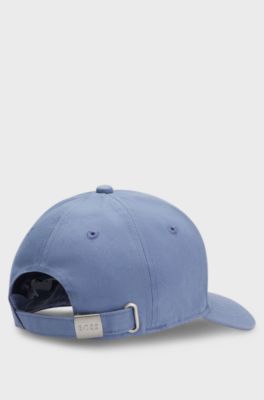 Kids' cap in cotton twill with embroidered logo, Blue