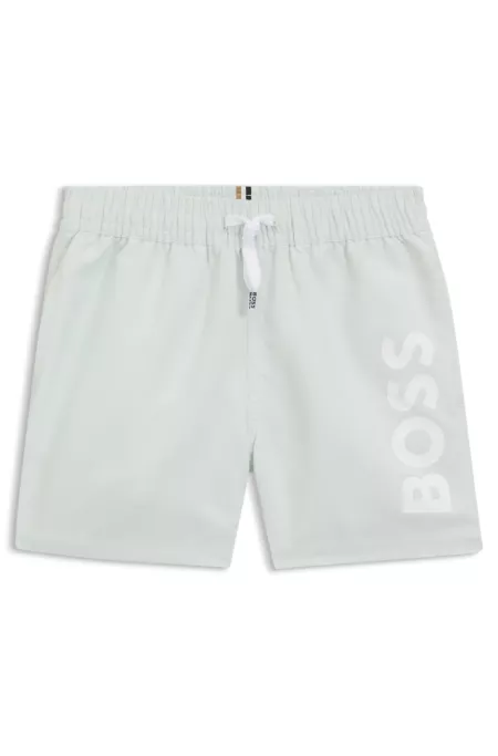 Short de bain enfant avec logo vertical