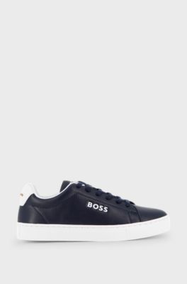 Sneakers per bambini in pelle, Blu scuro