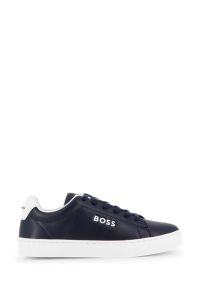 Kids' leather trainers, Dark Blue