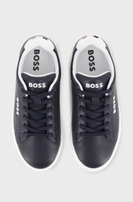 Sneakers per bambini in pelle, Blu scuro