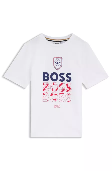 Camiseta para niños en algodón con ilustración de fútbol