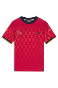 T-shirt de football enfant en jersey stretch, Rouge